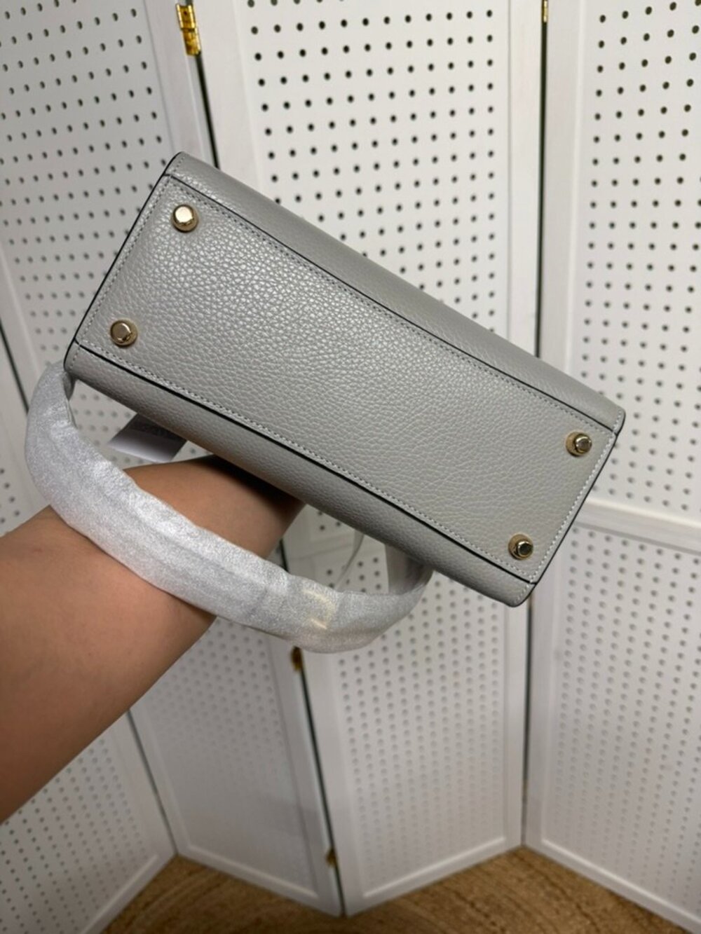 Coach Maggie Small Tote Bag Crossbody Handbag Dove Gray Gold Everyday NWT - Picture 8 of 15